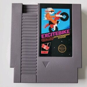Excitebike NES Nintendo Authentic Original Motorcycle Racing Video Game 1985
